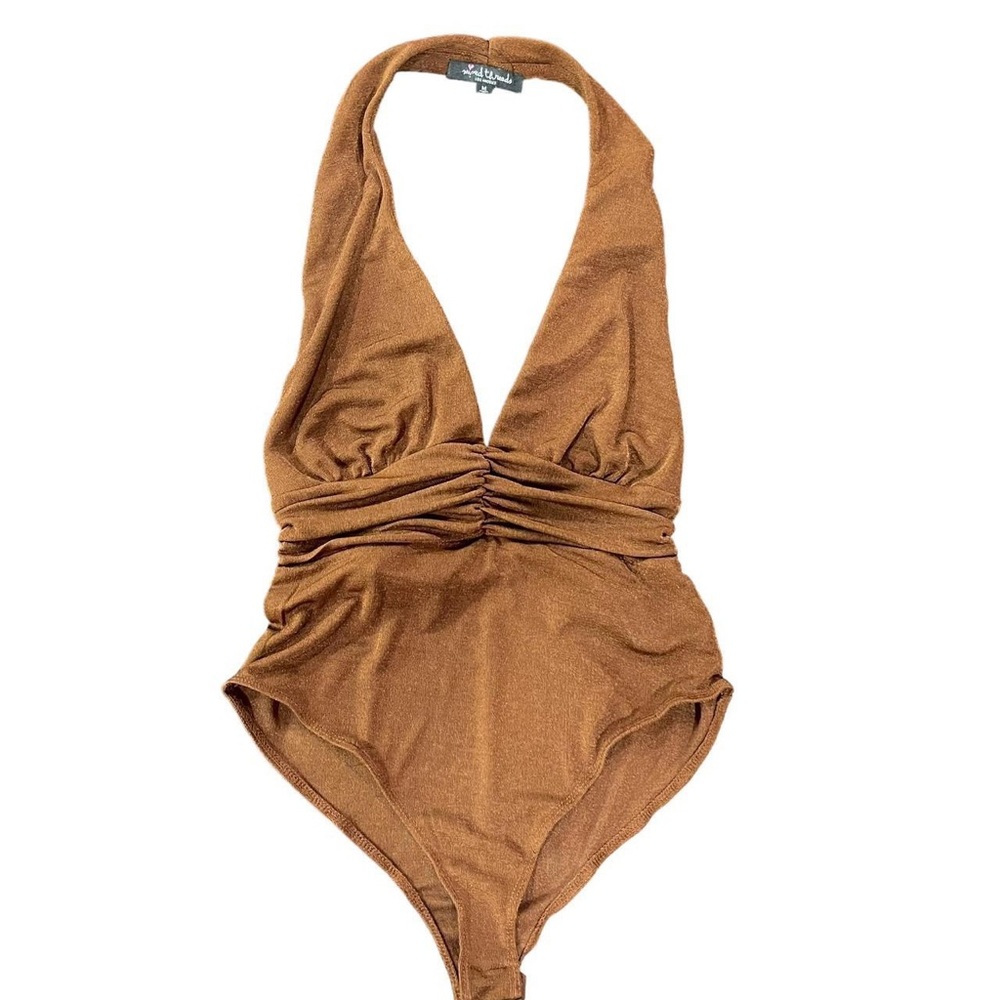 Backless Brown Bodysuit